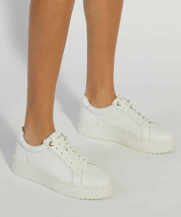 Dune London Emeelia - White Chunky Cupsole Cleated Trainers