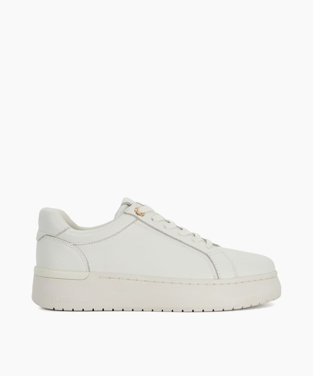 dune london Emeelia - White Chunky Cupsole Cleated Trainers