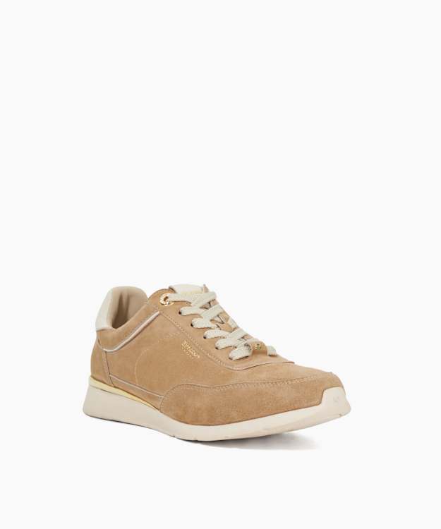 Dune London Entitle - Sand Sand Leather Lace-Up Runner