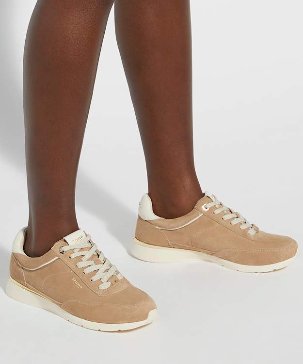 Dune London Entitle - Sand Sand Leather Lace-Up Runner