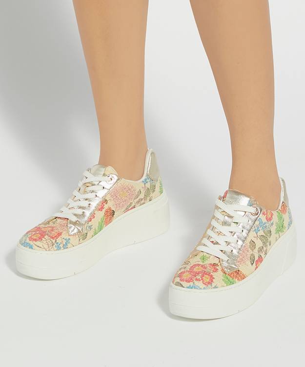 Dune London Episode - Multi Lace Up Flatform Trainers