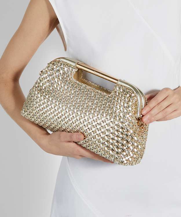 Dune London Expression - Gold Woven Grab Bag With Chain Handle