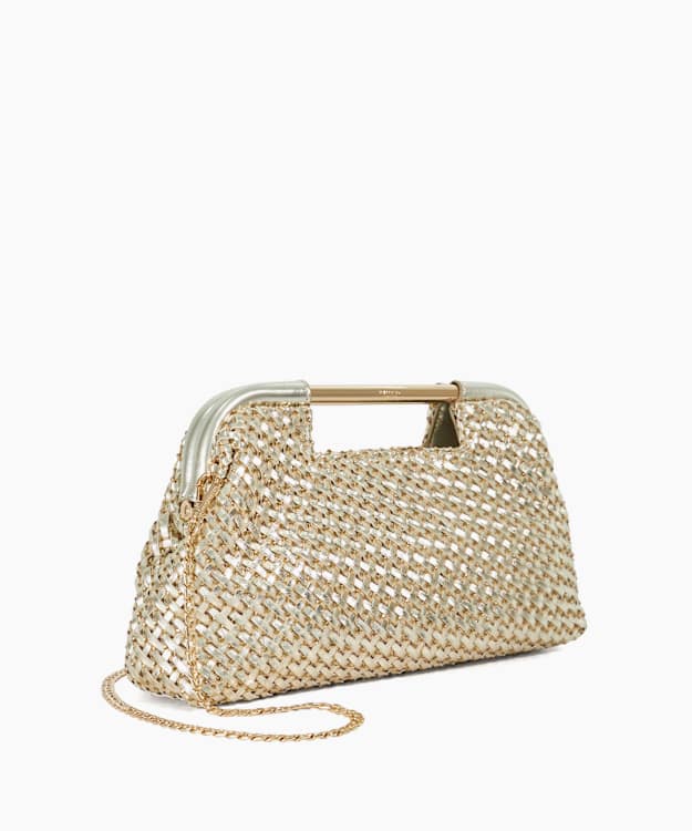 Dune London Expression - Gold Woven Grab Bag With Chain Handle