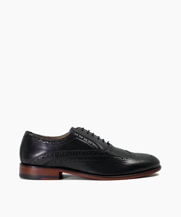 dune london Fellbeck 1 - Black Smart Leather Oxford Brogues