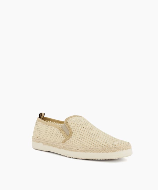 Dune London Fisherr - Beige Perforated Casual Espadrilles