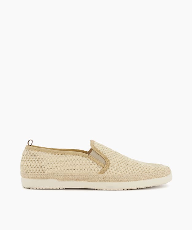 dune london Fisherr - Beige Perforated Casual Espadrilles