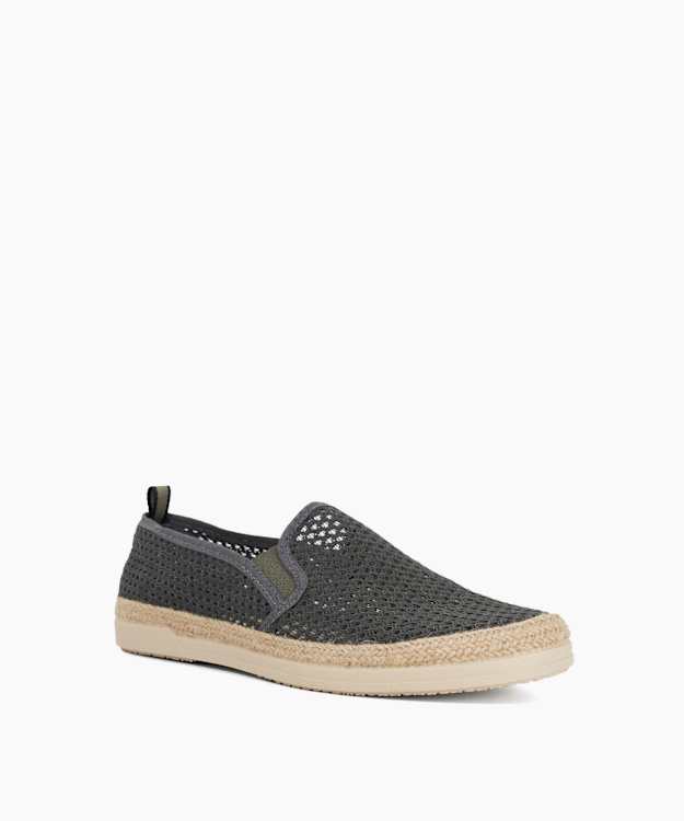 Dune London Fisherr - Grey Perforated Casual Espadrilles