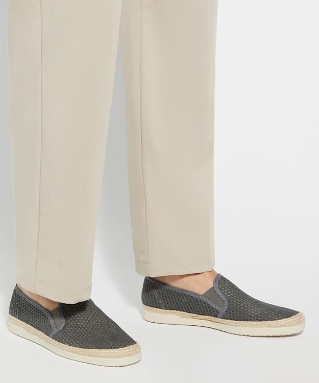 Dune London Fisherr - Grey Perforated Casual Espadrilles