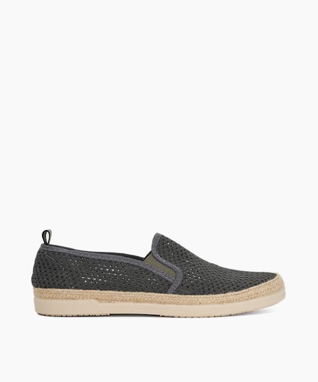 dune london Fisherr - Grey Perforated Casual Espadrilles