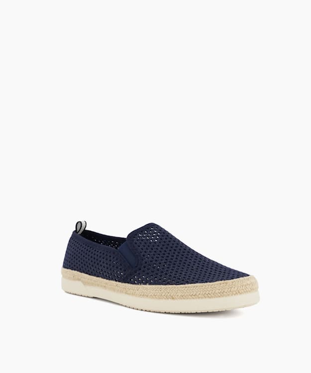 Dune London Fisherr - Navy Perforated Casual Espadrilles