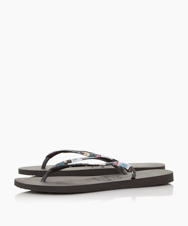 Dune London Floral Flip Flops - Black Havaianas Floral Flip Flops