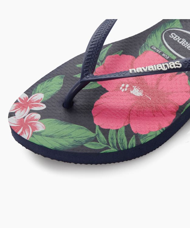 Dune London Floral Flip Flops - Navy Havaianas Slim Floral Print Flip Flops