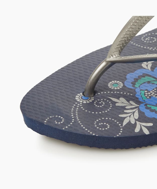 Dune London Flower Print Flip Flops - Navy Havaianas Slim Flower Print Flip Flops