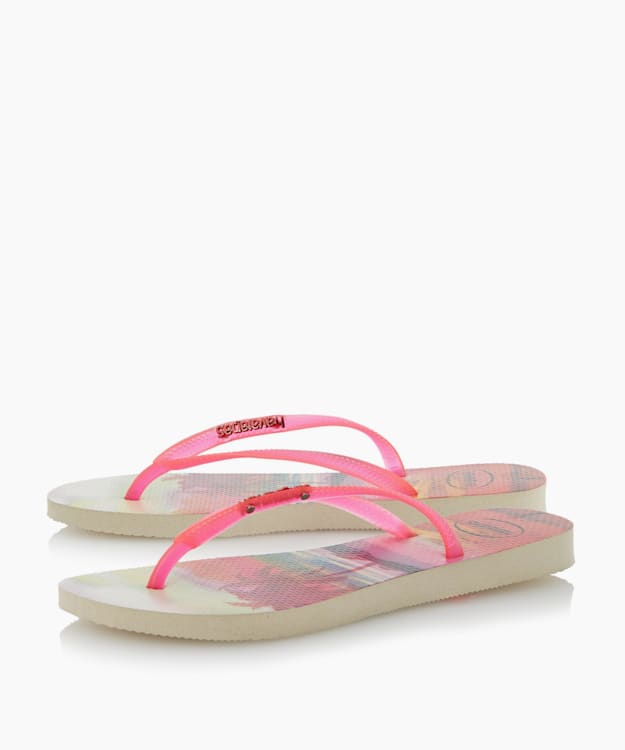 Dune London Fluoro Jelly Flip Flops - Pink Havaianas Fluoro Jelly Tropical Flip Flops