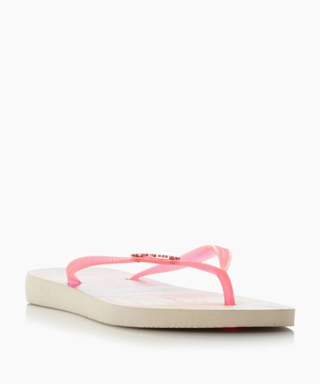 dune london Fluoro Jelly Flip Flops - Pink Havaianas Fluoro Jelly Tropical Flip Flops