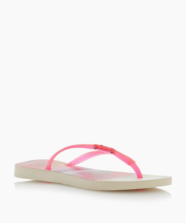 dune london Fluoro Jelly Flip Flops - Pink Havaianas Fluoro Jelly Tropical Flip Flops