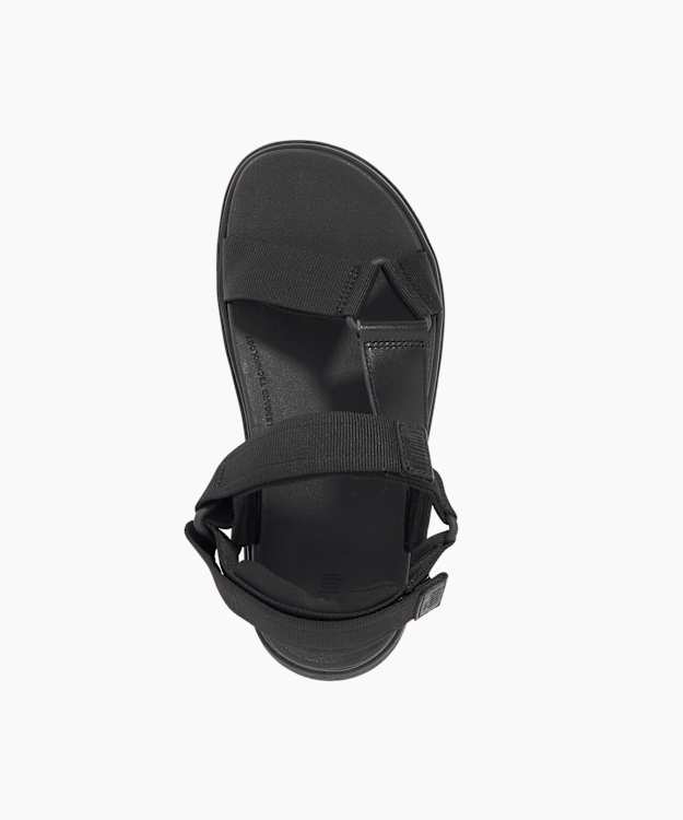 Dune London Gen-Ff Adj. Web - Black Adjustable Webbing Back-strap Sandals
