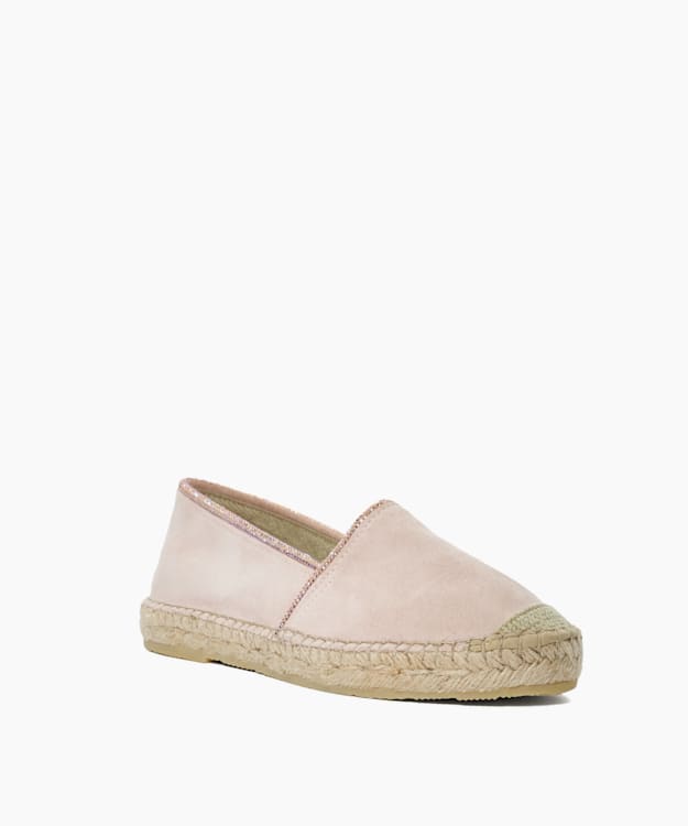 Dune London Genivee - Blush Embellished Suede Espadrilles