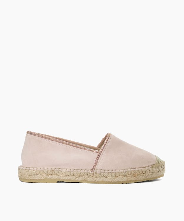 dune london Genivee - Blush Embellished Suede Espadrilles