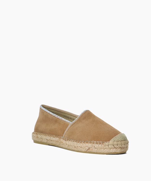 Dune London Genivee - Camel Embellished Suede Espadrilles