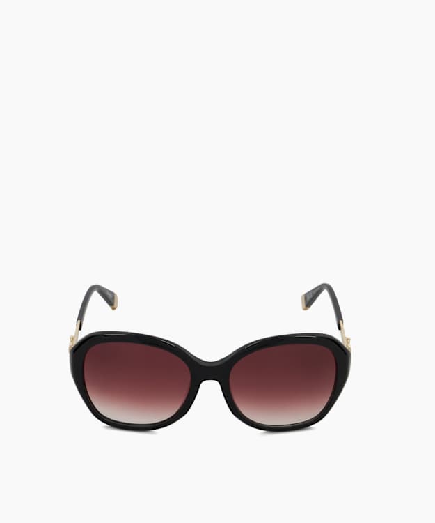 Dune London Georgia - Black Acetate Square Frame Sunglasses