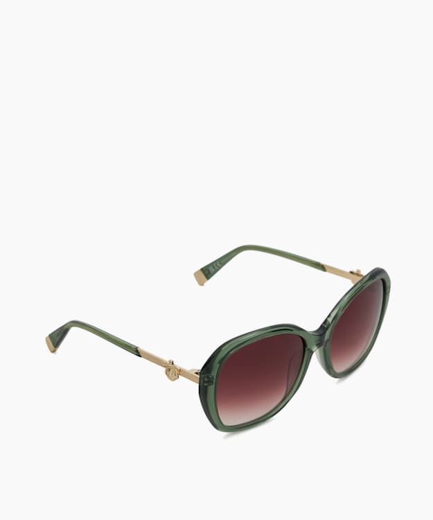 dune london Georgia - Green Acetate Square Frame Sunglasses