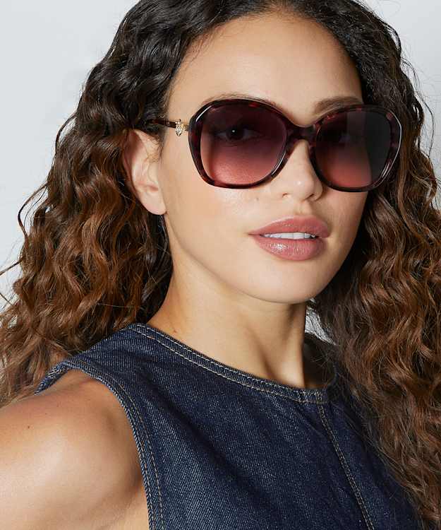 Dune London Georgia - Tortoiseshell Acetate Square Frame Sunglasses