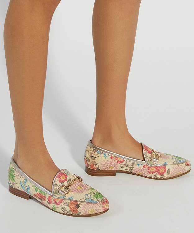 Dune London Glair - Multi Raffia Snaffle Trim Loafers