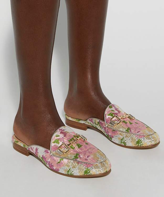 Dune London Glairing - Pink Branded Snaffle Trim Backless Loafers