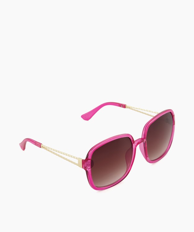 dune london Glamouro - Pink Recycled Oversized Sunglasses
