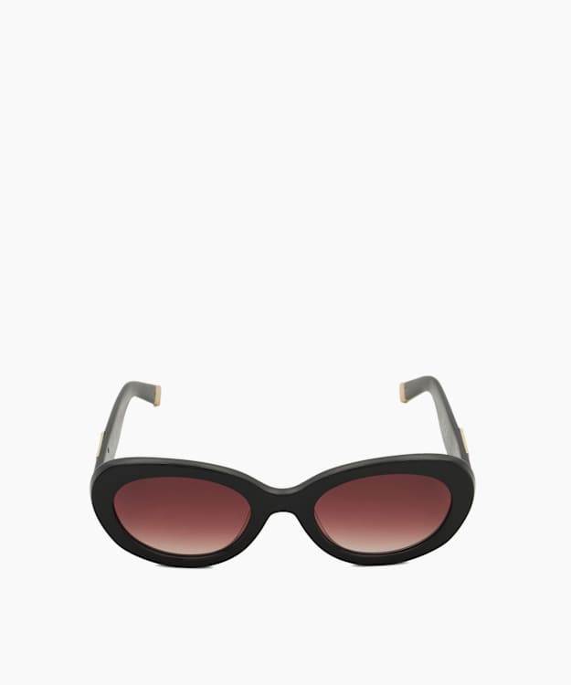Dune London Glee - Black Oval Frame Tortoiseshell Sunglasses