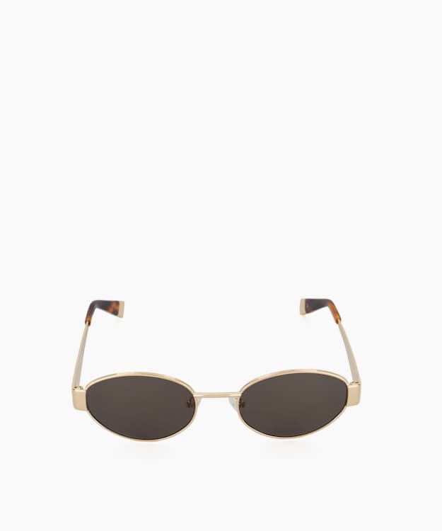 Dune London Glee - Gold Oval Frame Tortoiseshell Sunglasses
