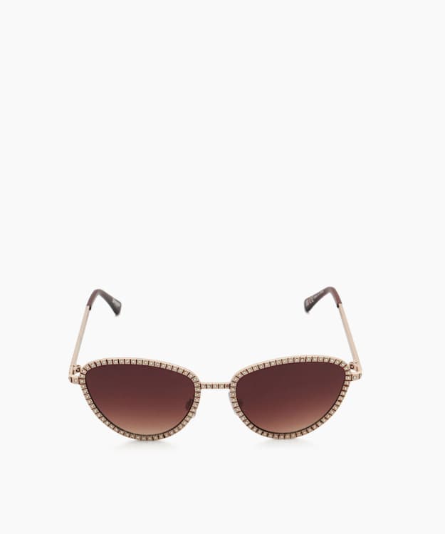 Dune London Glinting - Gold Diamante Embellished Sunglasses