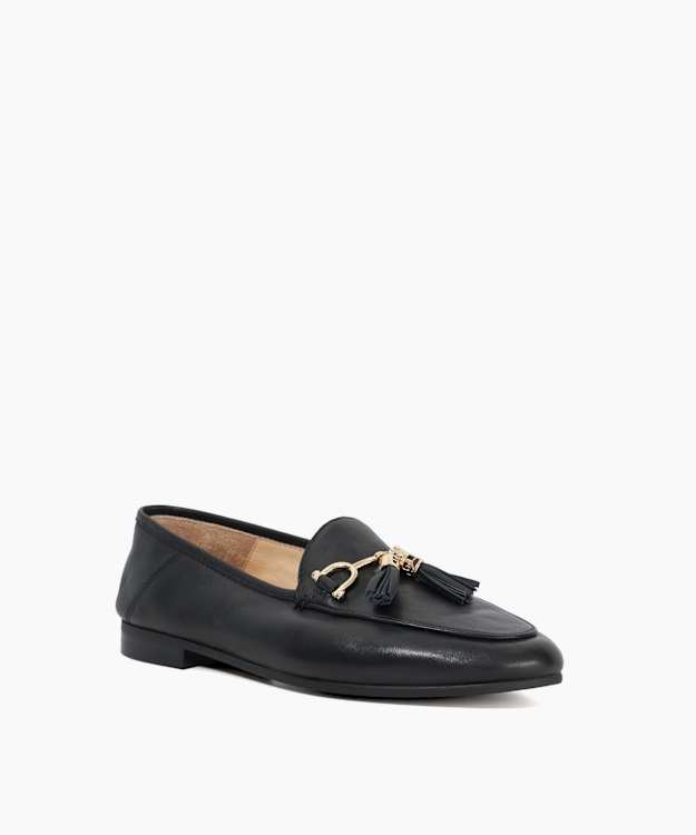 Dune London Greysons - Black Metal Trim Snaffle Loafers