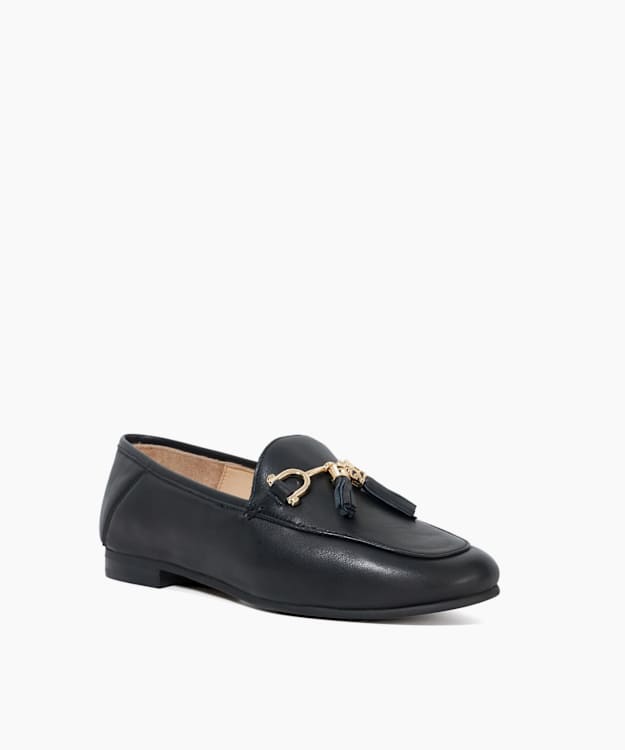 Dune London Greysons - Black Wide Fit Snaffle Trim Loafers