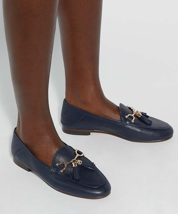 Dune London Greysons - Navy Wide Fit Snaffle Trim Loafers
