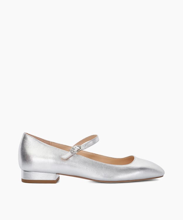 dune london Habbs - Silver Silver Low Heel Mary Janes
