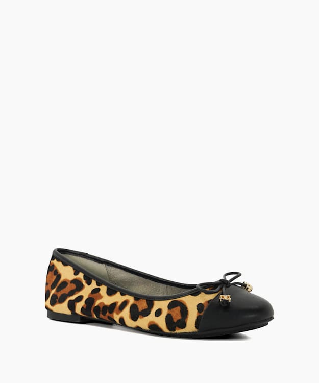 Dune London Hallo - Leopard Charm-Detail Ballet Shoes
