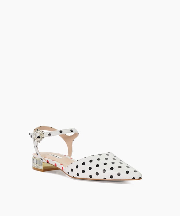 Dune London Hodge - Multi Polka Dot Jewel Embellished Slingbacks