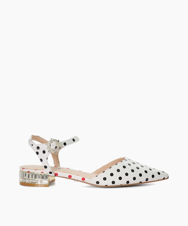 dune london Hodge - Multi Polka Dot Jewel Embellished Slingbacks