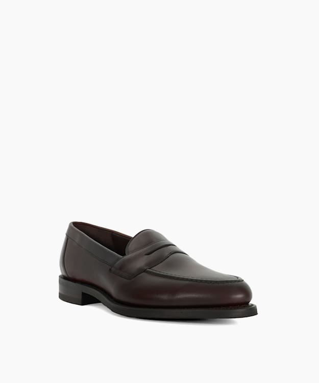 Dune London Imperial - Dark Brown Loake Leather Slip On Penny Loafer
