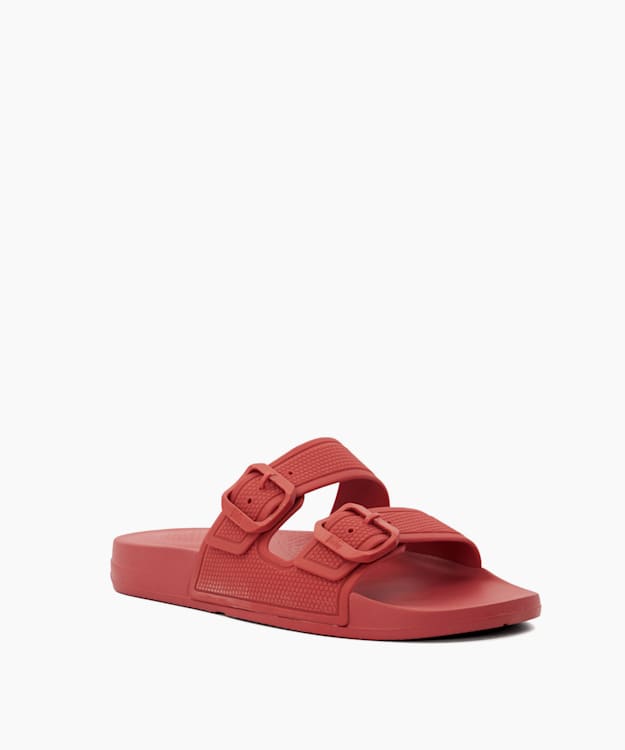 Dune London Iqushion Strap - Red Double Buckle Strap Sliders