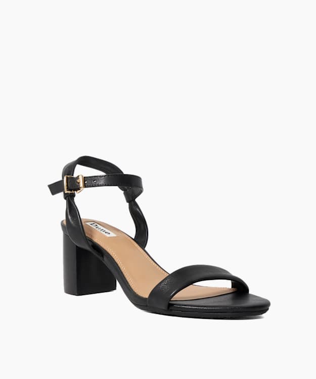 Dune London Jaliz - Black Wide Fit Block Heel Sandals
