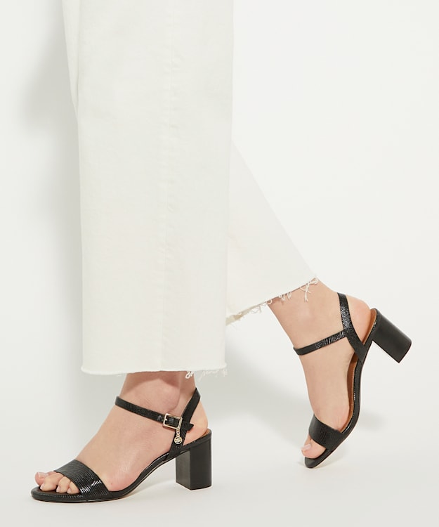 Dune London Jelly - Black Wide Fit Block Heeled Sandals