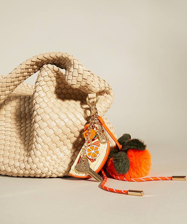 Dune London Juice Bag Charm - Orange Colourful Bag Charm