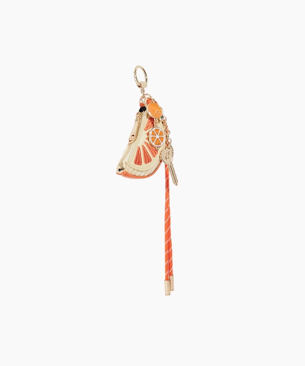 Dune London Juice Bag Charm - Orange Colourful Bag Charm