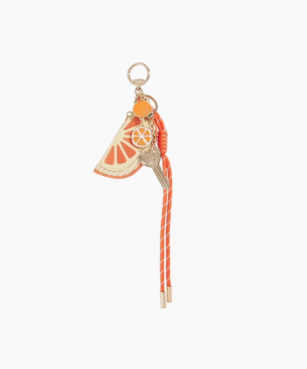 dune london Juice Bag Charm - Orange Colourful Bag Charm