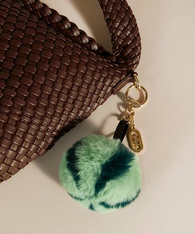 Dune London Juicie Bag Charm - Green Textured Bag Charm