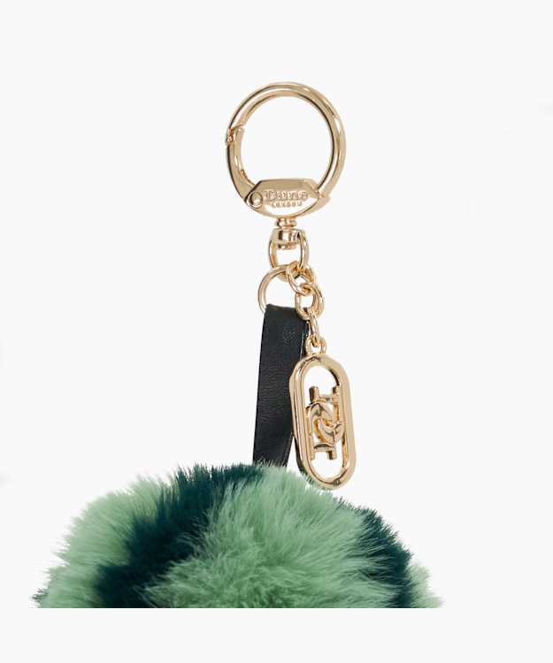 Dune London Juicie Bag Charm - Green Textured Bag Charm