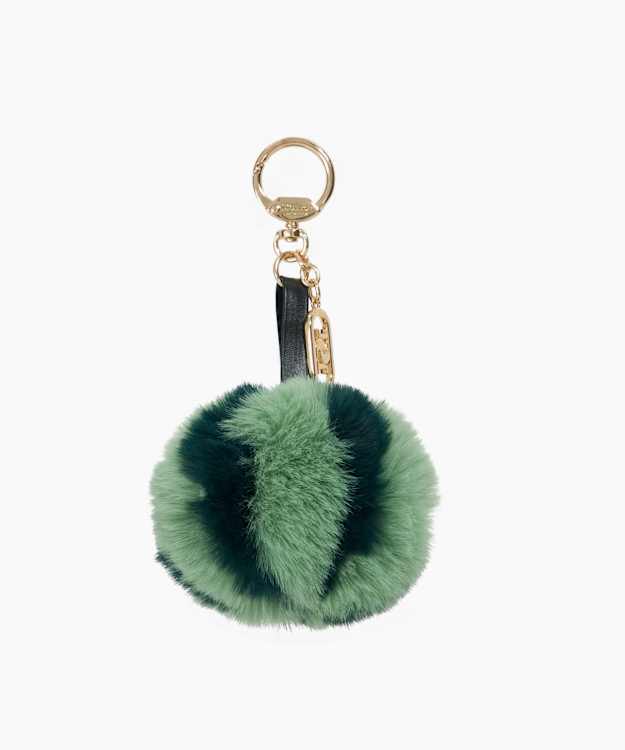 dune london Juicie Bag Charm - Green Textured Bag Charm